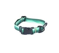 Mountain Paws Waterproof Nylon Adjustable Dog Collar, Sizes Small to Extra Large, Soft PVC Coating, Anti-Odour and Wipe Clean, Green, Medium