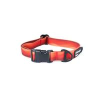 Mountain Paws Waterproof Nylon Adjustable Dog Collar, Sizes Small to Extra Large, Soft PVC Coating, Anti-Odour and Wipe Clean, Orange, Large