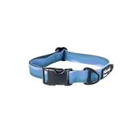 Mountain Paws Waterproof Nylon Adjustable Dog Collar, Sizes Small to Extra Large, Soft PVC Coating, Anti-Odour and Wipe Clean, Blue, Medium
