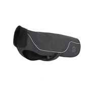 Mountain Paws Waterproof & Windproof Cordura® Fleece-Lined Dog Robe Raincoat, Black, Medium