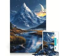 Mountain Peak And River Puzzles for Teenagers 1000 Piece Strengthen Memory Tension Relief Smooth Edge Xmas Surprise (50x75cm)