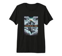 Mountain Peak Glow Climb Free Strong for Motivation Lovers Premium T-Shirt