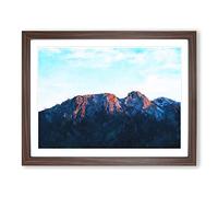 Mountain Peak In Zakopane Poland Painting Modern Art Framed Wall Art Print, Ready to Hang Picture for Living Room Bedroom Home Office Décor, Walnut A2 (64 x 46 cm)