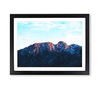 Mountain Peak In Zakopane Poland Painting Modern Art Framed Wall Art Print, Ready to Hang Picture for Living Room Bedroom Home Office Décor, Black A2 (64 x 46 cm)