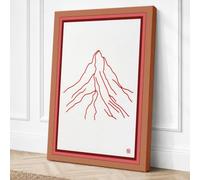 Mountain Peak Lines Canvas Wall Art Print 18x12 Inch
