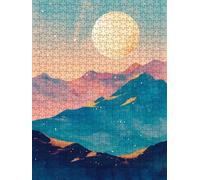 Mountain Peak Moon Jigsaw Puzzle 2000 Piece, Puzzles for Adults 2000, The Impossible Challenge, Jigsaw Puzzle Games Classic Educational, Wooden Puzzles, for Home Wall Decoration Gift FNKL1-909
