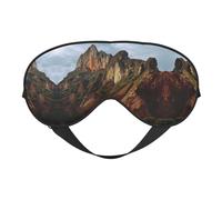 Mountain Peak Print Silk Sleeping Mask with Adjustable Strap-Silk Eye Mask Soft Eye Cover,for Blocking Out Lights Sweet Sleep Travel Relax, Nap, Meditation