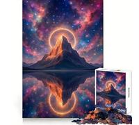 Mountain Peak with Cosmic Reflection 1000 Piece Jigsaw Puzzles for Adults Teenagers Brain Play Peaceful Fun Sharp Edge Memorable Gift (38x52cm)