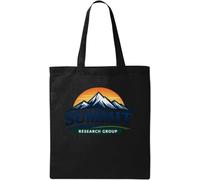 Mountain Peak With Sunrise Background Natural Cotton Tote Bag Black