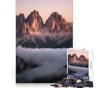 Mountain Peaks Above The Clouds 1000 Pieces Jigsaw Puzzles for Teenagers Wise Think Toy Calm Fun Clear Cut Art Collectible (38x26cm)