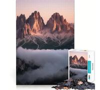 Mountain Peaks Above The Clouds Jigsaw Puzzles for Adults1000 Piece Mind Exercise Toy Indoor Fun Precision Cut (50x75cm)