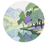 Mountain Peaks And Trees by The Lake Jigsaw Puzzles Puzzle for Adults Kids. 1000 Piece Scenery Whimsical Challenge Toy Educational Games Home Decoration for Adults& Kids Age 14 Years Up 1000pcs (67.5x
