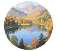 Mountain Peaks And Trees by The Lake Jigsaw Puzzles Puzzle for Adults Kids. 1000 Pieces Scenery Impossible Challenge Toy Educational Game Home Decoration for Educational Games Gifts 1000pcs (67.5x67.5