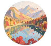 Mountain Peaks And Trees by The Lake Jigsaw Puzzles Puzzles for Adults Kids. 1000 Piece Scenery Great Gifts Challenge Toy Educational Games Home Decoration for Adults& Kids Age 14 Years Up 1000pcs (67