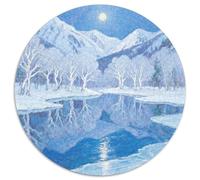 Mountain Peaks And Trees by The Lake Jigsaw Puzzles Puzzles for Adults Kids. 1000 Piece Scenery Impossible Challenge Toy Educational Game Home Decoration for Adults& Kids Age 14 Years Up 1000pcs (67.5
