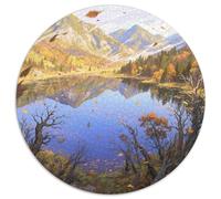 Mountain Peaks And Trees by The Lake Jigsaw Puzzles Puzzles for Adults Kids. 1000 Piece Scenery Whimsical Challenge Toy Educational Games Home Decoration for Adults& Kids Age 14 Years Up 1000pcs (67.5