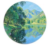 Mountain Peaks And Trees by The Lake Jigsaw Puzzles Puzzles for Adults Kids. 1000 Pieces Scenery Great Gifts Challenge Toy Educational Games Home Decoration for Educational Games Gifts 1000pcs (67.5x6