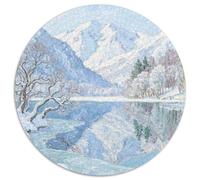 Mountain Peaks And Trees by The Lake Jigsaw Puzzles Puzzles for Adults Kids. 1000 Pieces Scenery Whimsical Challenge Toy Educational Games Home Decoration for Educational Games Gifts 1000pcs (67.5x67.