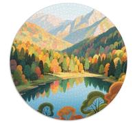 Mountain Peaks And Trees by The Lake Jigsaw Puzzles Puzzles for Adults Kids. 1000 Pieces Scenery Whimsical Challenge Toy Educational Game Home Decoration for Educational Games Gifts 1000pcs (67.5x67.5