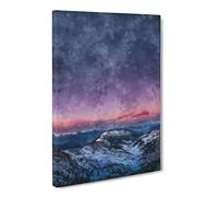 Mountain Peaks In The Dolomites Italy Canvas Print | Gallery Wrapped 30mm Frame Wall Art | 24x16 inches | Ready to Hang | Modern Landscape Picture | Living Room Bedroom Lounge Office