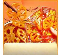 Mountain pepper, spicy two flavors lotus root slices, hot and sour snacks, snack spree, Chongqing flavors, vegetarian food, traditional street snacks, ready to eat (spicy,500g)