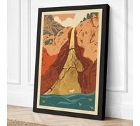 Mountain Pilgrimage Japandi Canvas Wall Art Print 30x20 Inch (76 x 51 cm)