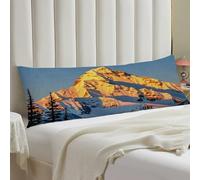 Mountain Pine Tree Print Body Pillow Case 20x54 Throw Pillow Cover with Hidden Zipper Breathable & Cozy Full Long Pillowcase Protector Spring Easter Cover for Sleeping Bedroom Couch Sofa Decor