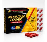 MOUNTAIN POWER UK 700mg Ginseng | Stronger | Longer | Performance | Extra Strength Enhancing Pills for Men | Stamina & Endurance Booster Supplement | 10 Red Capsules