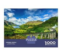 Mountain Railway Landscape 1000 Piece Jigsaw Puzzle Paper for Adults Valley Nature View Puzzle Game for Family Relax Home Gift 38x26cm/1000pcs