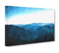 Mountain Range In Salamanca Spain Canvas Print | Gallery Wrapped 30mm Frame Wall Art | 30x20 inches | Ready to Hang | Modern Landscape Picture | Living Room Bedroom Lounge Office