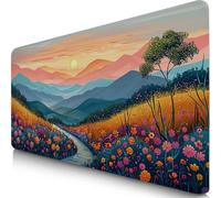 Mountain Range Mouse Mat 1000x500x3mm XXL Gaming Mouse Pad Landscape Desk Mat, Table Mats with Non-Slip, Soft Smooth Surface, Stitched Edges Desk Pad, Waterproof Fabric, Durable, PC, Laptop F0-911
