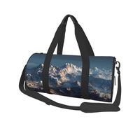 Mountain Range Print Travel Duffel Bag, Foldable Gym Bag Overnight Weekend Bags for Women, Large Holdall Bag Cabin Bag for Sports and Travel