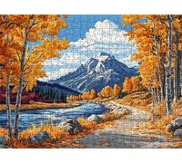 Mountain Range River Puzzle - 3000 Piece Jigsaw Puzzles for Adults - The Back Features Printed Letter Guides - and The Pieces fit Together Snugly - Wooden Puzzles for Adults 48.0 X 31.9 Inch s7h-953