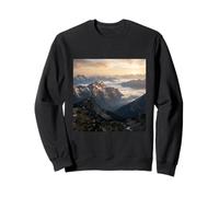 Mountain Range Sunrise Alpine Valley Landscape Photography Sweatshirt