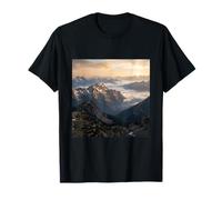 Mountain Range Sunrise Alpine Valley Landscape Photography T-Shirt
