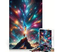 Mountain Reaching Into Sky 1000 Piece Jigsaw Puzzles for Teenagers Jigsaw Reason Skill Toy Shared Fun Tight Cut Wall Art Decor (38x52cm)