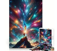 Mountain Reaching Into Sky Adults Puzzles 1000 Piece Jigsaws Strengthen Recall Relaxing Fun Quality Edge Festival Gift (38x26cm)
