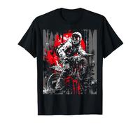 Mountain Rebel Biker with Red Splashes T-Shirt