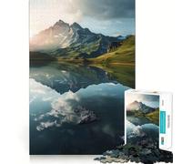 Mountain Reflection 1000 Piece Jigsaw Puzzles for Teenagers Jigsaw Reason Skill Toy Shared Fun Tight Cut Wall Art Decor (50x75cm)