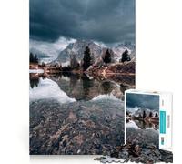 Mountain Reflection in Still Water 1000 Pieces Jigsaws Adults Puzzles Gifts Memory Upgrade Leisure Time Sharp Cut Wall Art Decor (50x75cm)