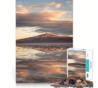 Mountain Reflection in Water at Sunset Jigsaw Puzzles for Adults 1000 Piece Logic Boost Toy Group Joy Premium Edge Bday Surprise (38x52cm)