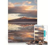 Mountain Reflection in Water at Sunset Jigsaw Puzzles for Adults1000 Piece Mind Exercise Toy Indoor Fun Precision Cut (38x26cm)