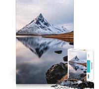 Mountain Reflection Jigsaw Puzzles for Adults 1000 Pieces Strong Logic Toy Calming Play Clear Edge Artistic Gift (38x52cm)