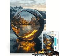 Mountain Reflection Sphere 1000 Piece Jigsaw Puzzles for Adults Teenagers Mind Puzzle Stress Free Art Assembly Thoughtful Gift (50x75cm)