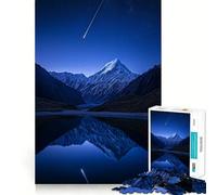 Mountain Reflection with Shooting Star Jigsaw Puzzles for Adults 1000 Pieces Logic Sense Toy Relaxing Fun Smooth Edge (50x75cm)