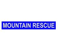MOUNTAIN RESCUE REFLECTIVE Search & Rescue Cave Medic Magnet Lowland 999 Emergency MAGNETIC 620 x 90mm (600x90mm x 1, White/Silver Reflective Text)