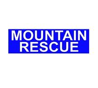 MOUNTAIN RESCUE REFLECTIVE Search & Rescue Cave Medic Magnet Lowland 999 Emergency MAGNETIC 620 x 90mm (300x90mm x 1, White Text)