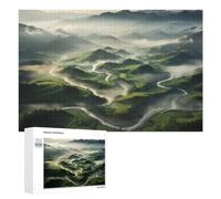Mountain Rice Fields Distinctive Jigsaw Puzzle for Adults, 1000 PCS