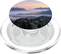 Mountain Ridges Sunrise Valley Mist Landscape Photography PopSockets PopGrip for MagSafe