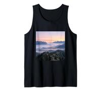 Mountain Ridges Sunrise Valley Mist Landscape Photography Tank Top